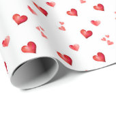 バレンタインの赤い弓パターン ラッピングペーパー (ロールコーナー)