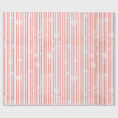 バレンタインの赤い弓パターン ラッピングペーパー (フラット)