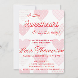 バレンタインの赤ちゃんシャワーの招待 シーズンカード