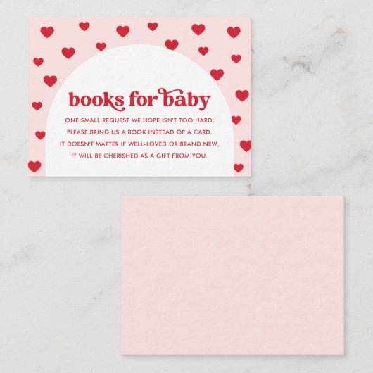 バレンタインの赤ちゃんシャワーベビー エンクロージャーカード (正面/裏面)