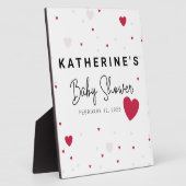 バレンタインの赤ちゃんシャワー歓迎サイン フォトプラーク (側面)