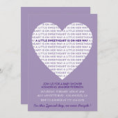 バレンタインの赤ちゃんシャワー母は2月 招待状 (正面/裏面)