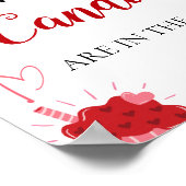 バレンタインの赤ちゃんシャワー記号の数を推測 ポスター (角)