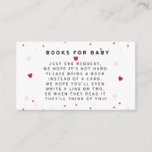 バレンタインの赤ちゃんシャワー – ブックスベビー エンクロージャーカード (正面)