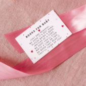 バレンタインの赤ちゃんシャワー – ブックスベビー エンクロージャーカード