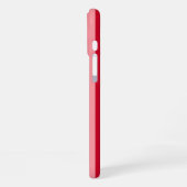 バレンタインの赤とピンクのストライプ  iPhoneケース (左側面)