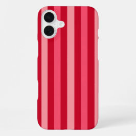 バレンタインの赤とピンクのストライプ  iPhone 16 PLUSケース