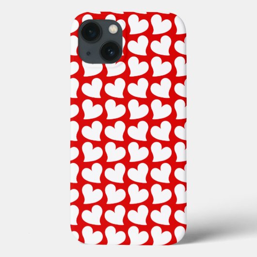 バレンタインの赤と白のハート バレンタインデー Case-Mate iPhoneケース (裏面)