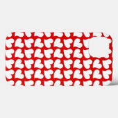 バレンタインの赤と白のハート バレンタインデー Case-Mate iPhoneケース (裏面 (横))