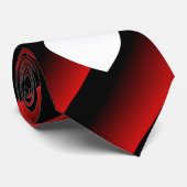 バレンタインの赤と黒の斜グラデーション線のストライプ ネクタイ (ロール)
