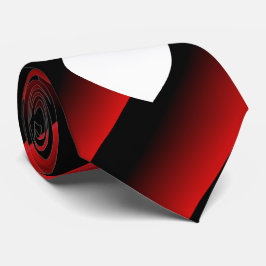バレンタインの赤と黒の斜グラデーション線のストライプ ネクタイ