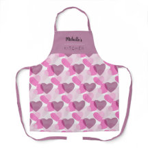 バレンタインの透明ハート梅赤面模様