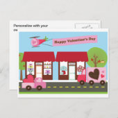 バレンタインの通りの郵便はがき シーズンポストカード (正面/裏面)