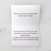 バレンタインの通り5x7の挨拶状 シーズンカード (内部)