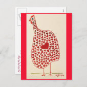 バレンタインの雌鶏は炉の健康を支えます シーズンポストカード (正面/裏面)