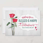 バレンタインの願いと祝福があなたに!カード カード (正面)