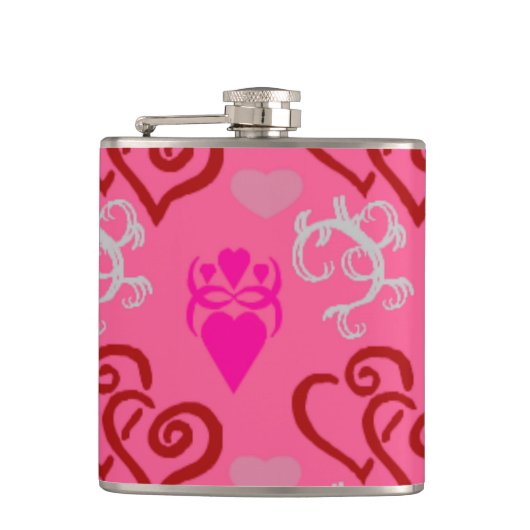 バレンタインの飲み物フラスコ – スポーツギアギフト フラスク (正面)
