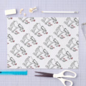 バレンタインの馬のティッシュペーパー 薄葉紙 (クラフト)