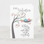 バレンタインの鳥の巣とき我々は持っている カード (正面)