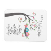 バレンタインの鳥の巣とき我々は持っている マグネット (横)