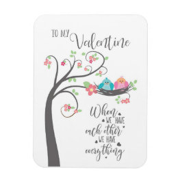 バレンタインの鳥の巣とき我々は持っている マグネット