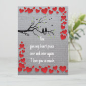 バレンタインの鳥 カード (スタンド正面)