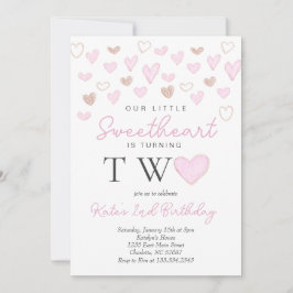 バレンタインの2回目の誕生日の招待状 招待状