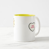 バレンタインの2015ペンブロークのコーギーの三Colコーヒー・マグ ツートーンマグカップ (正面右)