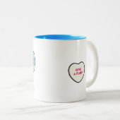 バレンタインの2015年のカーディガンのコーギー赤いコーヒー・マグ ツートーンマグカップ (正面右)