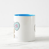 バレンタインの2015年のカーディガンのコーギー赤いコーヒー・マグ ツートーンマグカップ (中央)