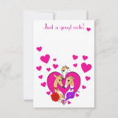 バレンタインの3匹の美しいグレイハウンド ノートカード (正面)