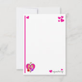 バレンタインの3匹の美しいグレイハウンド ノートカード (裏面)