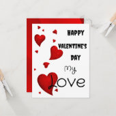 バレンタインの カード (正面/裏面インサイチュ)