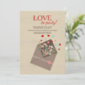 バレンタインのPosiesの招待状 招待状 (スタンド正面)