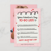 バレンタインのTo-Doリスト子供の教室バレンタイン 招待状 (正面/裏面)