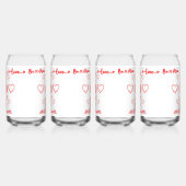 バレンタインのXOXOと赤のハート | ガラス缶 (左)