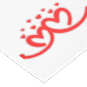 バレンタインのXOXOと赤のハート | テーブルクロス (アングル)