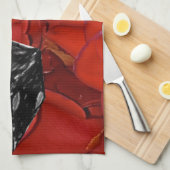 バレンタインはキッチンハンドタオルが大好き キッチンタオル (四つ折り)