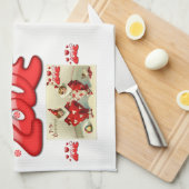 バレンタインはキッチンハンドタオルが大好き キッチンタオル (四つ折り)