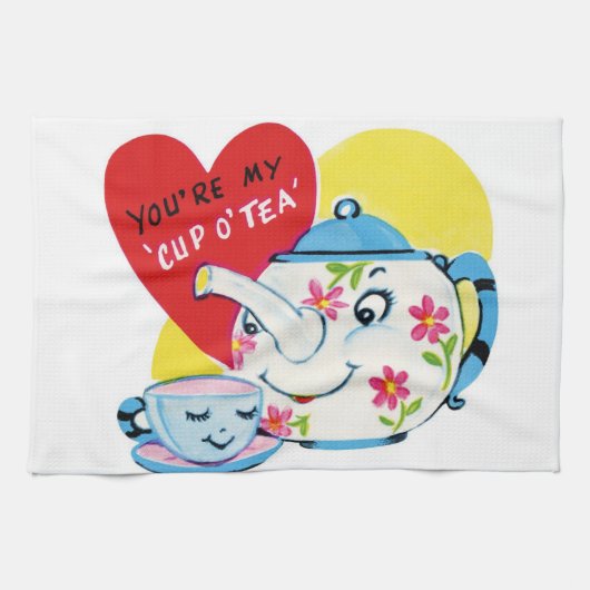 バレンタインはキッチンハンドタオルが大好き キッチンタオル (横)