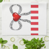 バレンタインはキッチンハンドタオルが大好き キッチンタオル (折り畳み)