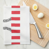 バレンタインはキッチンハンドタオルが大好き キッチンタオル (四つ折り)