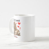 バレンタインはスパニエル 愛犬家のバレンタインデー コーヒーマグカップ (正面左)