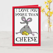 バレンタインはチーズよりも愛してる カード (黄色い花)