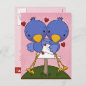 バレンタインは子供へを梳きます シーズンポストカード (正面/裏面)