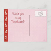 バレンタインは子供へを梳きます シーズンポストカード (裏面)