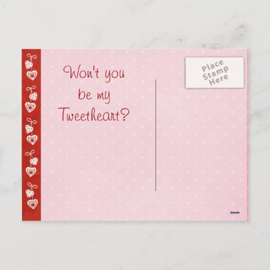 バレンタインは子供へを梳きます シーズンポストカード (裏面)