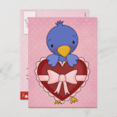 バレンタインは子供へを梳きます シーズンポストカード (正面/裏面)