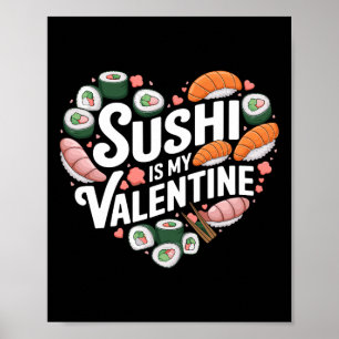バレンタインは寿司 Sashimi Japanese Food ポスター