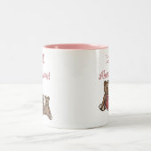 バレンタインは愛についてのすべてに耐えます ツートーンマグカップ (中央)